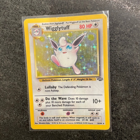 Pokemon | Other | Pokmon Base Set Jungle Holographic Wigglytuff Card |  Poshmark